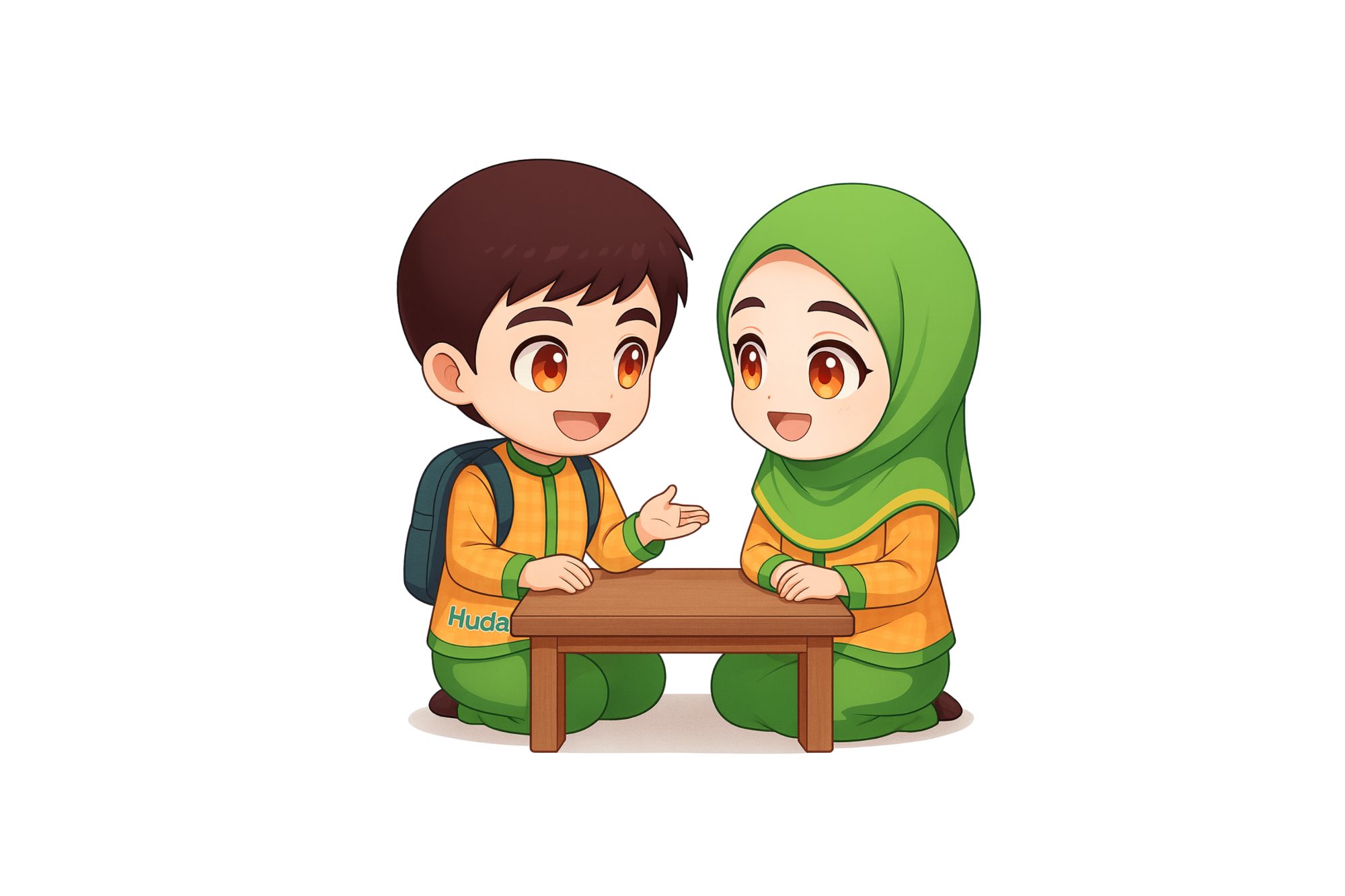 Maskot Huda & Aisyah bersama